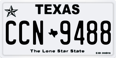 TX license plate CCN9488