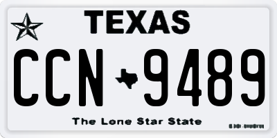 TX license plate CCN9489
