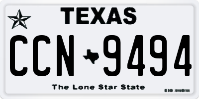 TX license plate CCN9494