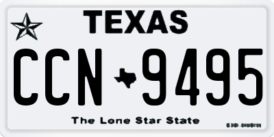 TX license plate CCN9495