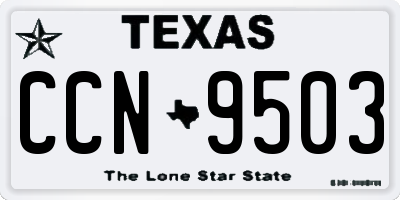 TX license plate CCN9503