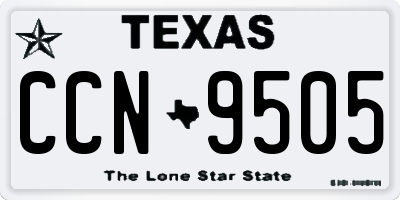 TX license plate CCN9505