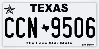 TX license plate CCN9506