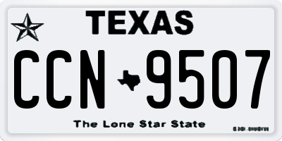 TX license plate CCN9507