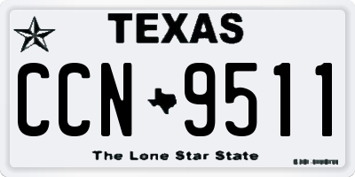 TX license plate CCN9511