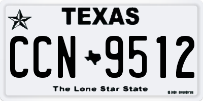 TX license plate CCN9512