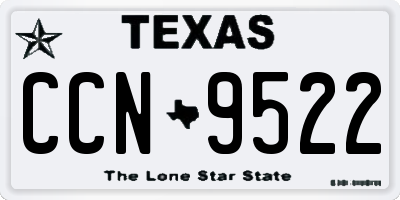 TX license plate CCN9522