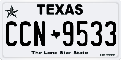 TX license plate CCN9533
