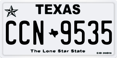 TX license plate CCN9535