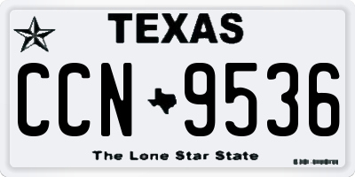TX license plate CCN9536