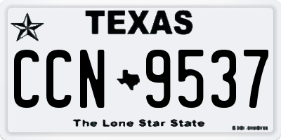 TX license plate CCN9537