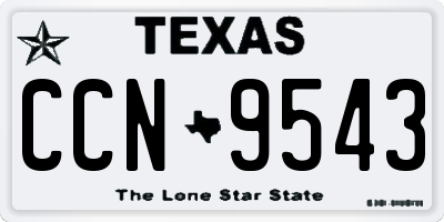 TX license plate CCN9543