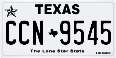 TX license plate CCN9545