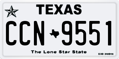TX license plate CCN9551