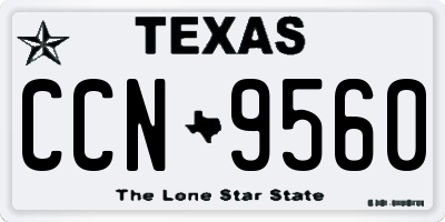 TX license plate CCN9560