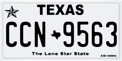 TX license plate CCN9563