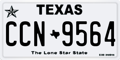 TX license plate CCN9564