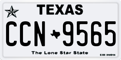 TX license plate CCN9565