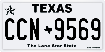 TX license plate CCN9569