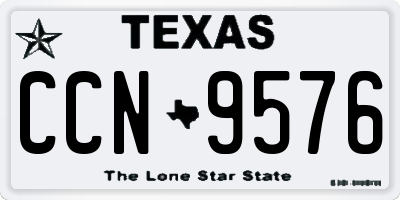 TX license plate CCN9576