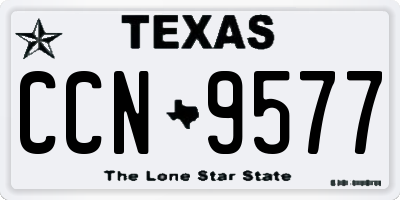 TX license plate CCN9577