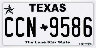 TX license plate CCN9586