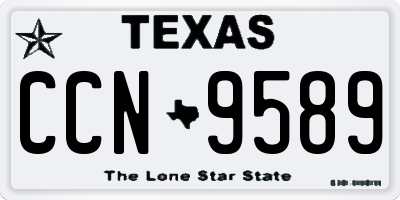 TX license plate CCN9589