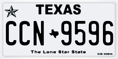 TX license plate CCN9596