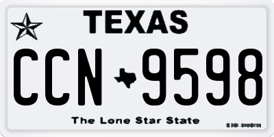 TX license plate CCN9598