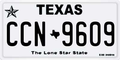 TX license plate CCN9609