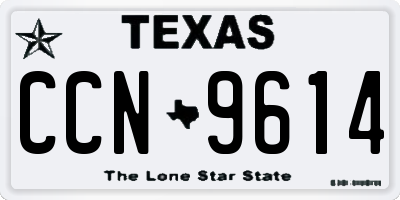 TX license plate CCN9614