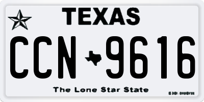 TX license plate CCN9616