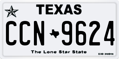 TX license plate CCN9624