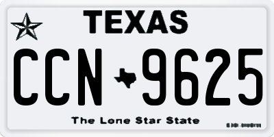 TX license plate CCN9625