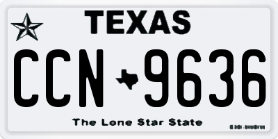 TX license plate CCN9636