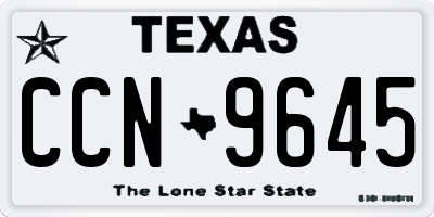 TX license plate CCN9645
