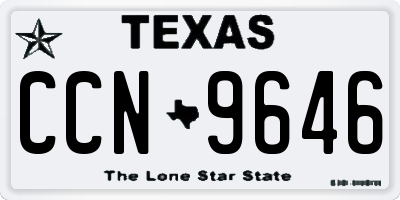 TX license plate CCN9646