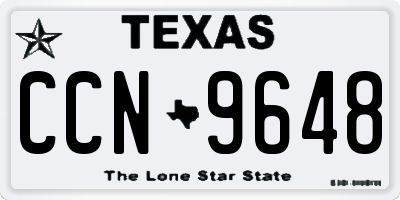 TX license plate CCN9648