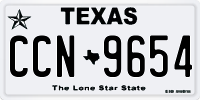 TX license plate CCN9654