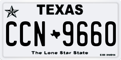 TX license plate CCN9660