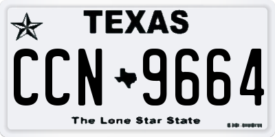 TX license plate CCN9664