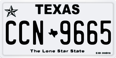TX license plate CCN9665