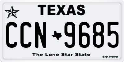 TX license plate CCN9685