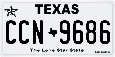 TX license plate CCN9686