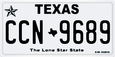 TX license plate CCN9689