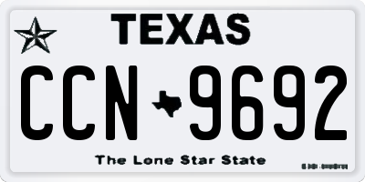 TX license plate CCN9692