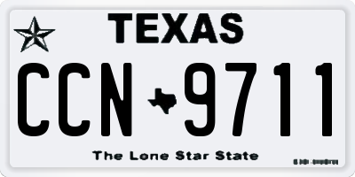 TX license plate CCN9711