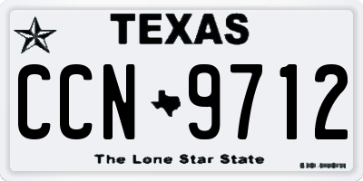 TX license plate CCN9712