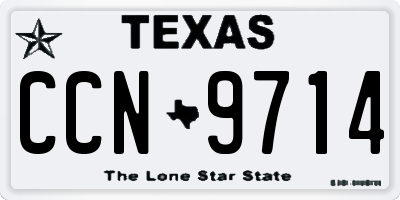TX license plate CCN9714