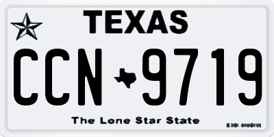 TX license plate CCN9719